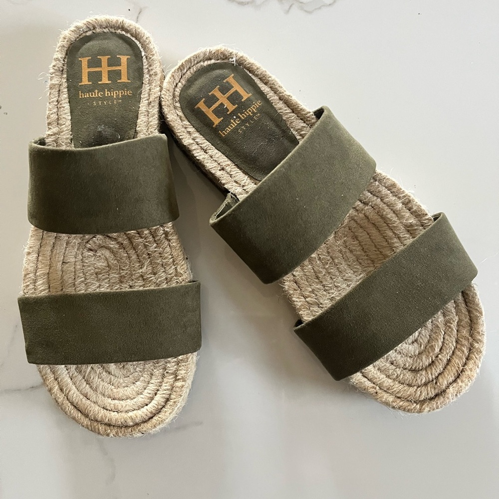 Haute Hippie Khaki Sandals